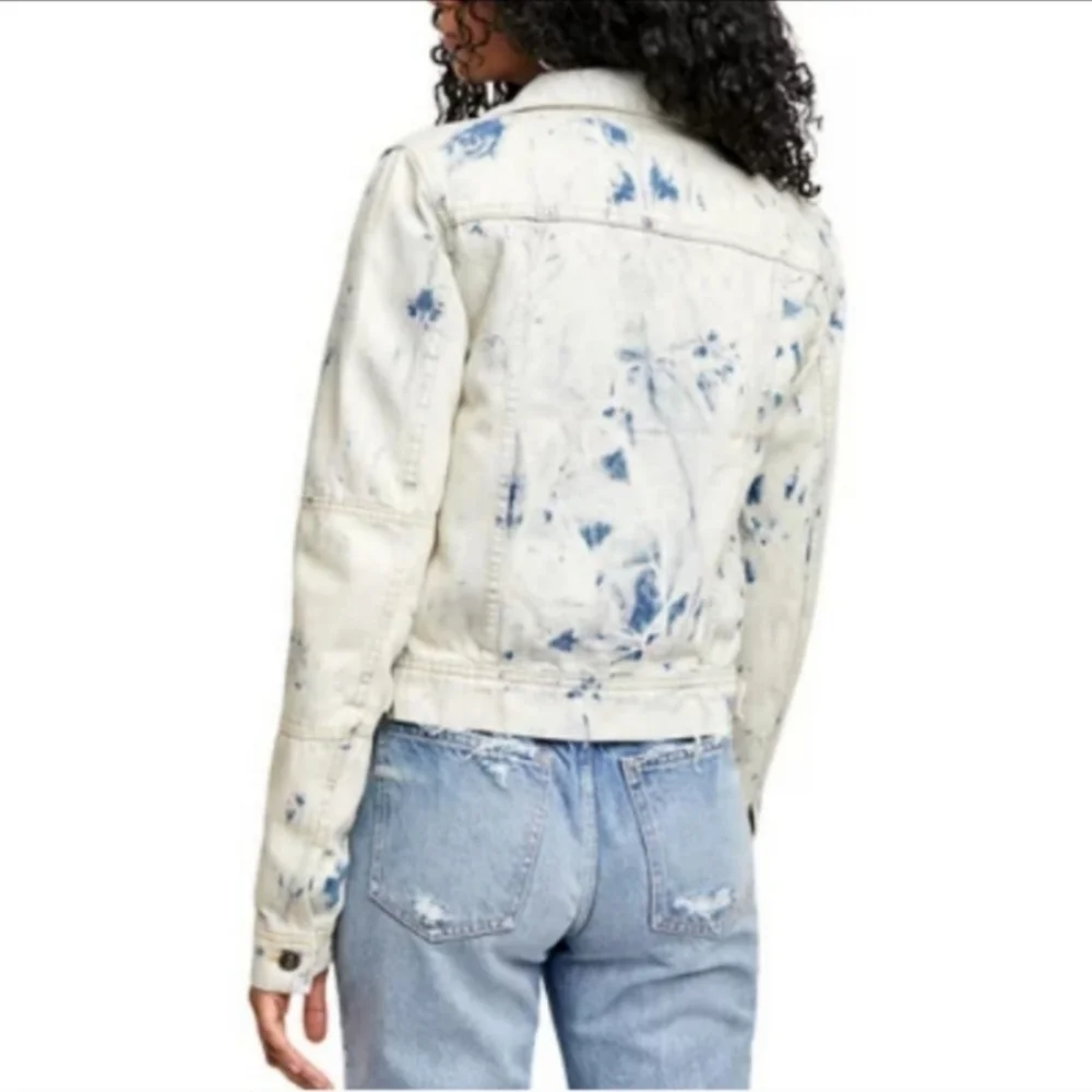 Free people blue jean jacket the stressed tie dye - Picture 2 of 8